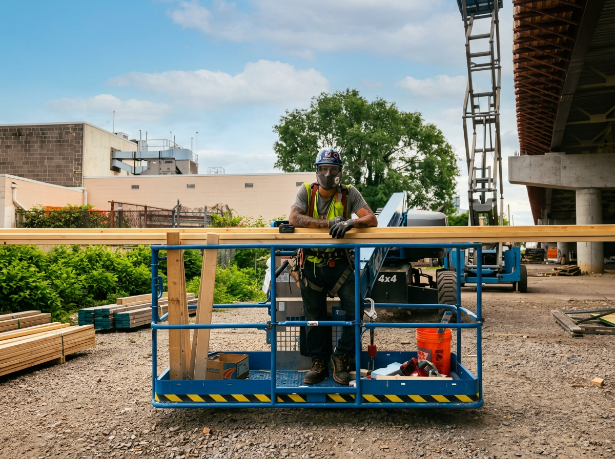 Jay — founder of Excel Improvement, on a job site in Greater Philadelphia